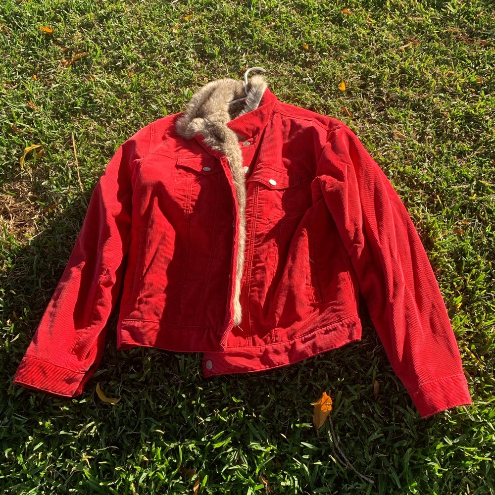 Fur trucker jacket